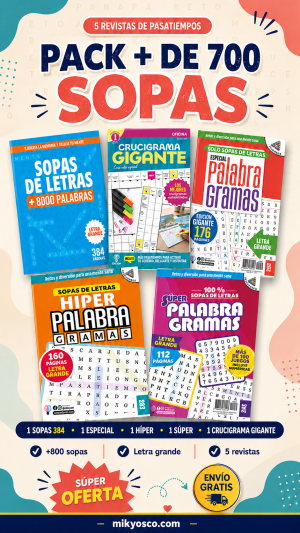 PACK + 700 SOPAS DE LETRAS