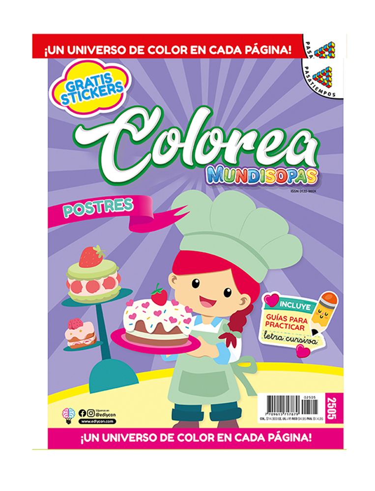 MUNDISOPAS COLOREA 2505-POSTRE, NIÑAS,