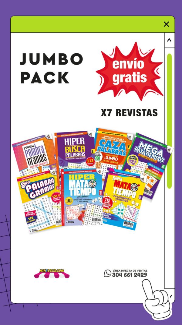 jumbo-pack, paquete-por-7-revistas-variadas, ediycon