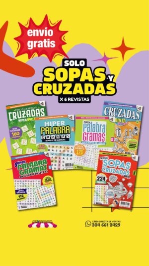 solo-sopas-y-cruzadas, paquete-por-6-revistas, ediycon