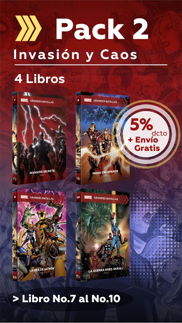 Pack 2 Marvel Paquete de libros del 7 al 10