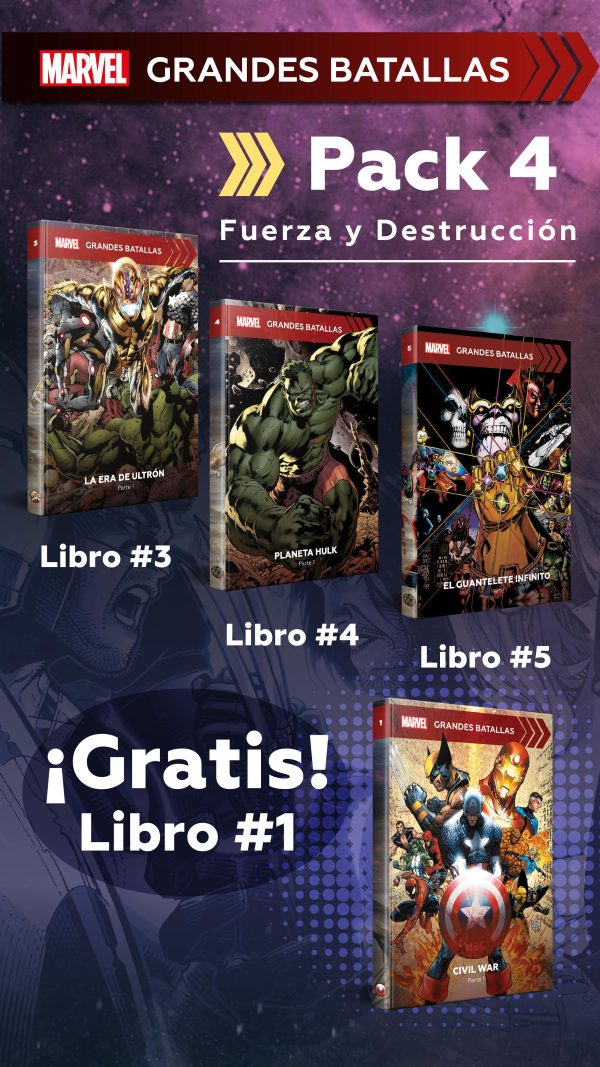 Pack 4 Marvel Fuerza y Destrucción
